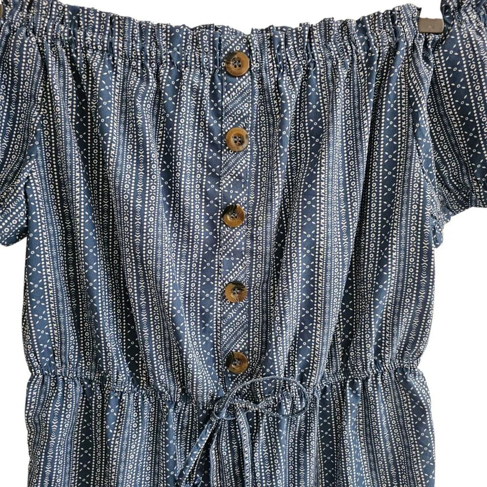 Hint of Blush Blue Romper Shorts